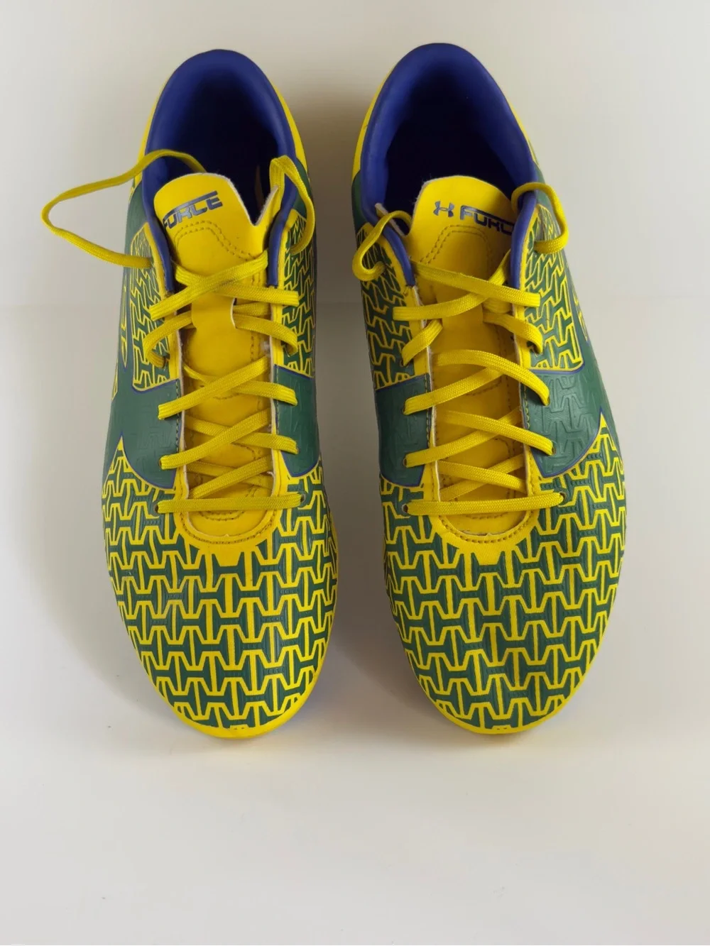 Under Armour Blue and Yellow Athletic Shoe